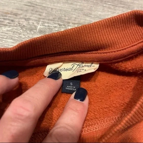 Rust Orange Crewneck Sweatshirt - Picture 3 of 4